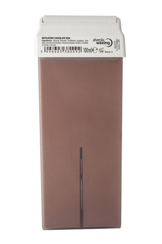 Alveola Waxing Cartuș cu ceară de ciocolată 100ml, cap larg pentru epilare eficientă