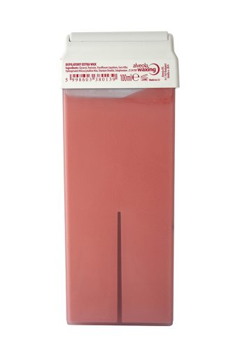 Alveola Waxing Extra TiO2 - Cartuș de ceară 100ml cu cap lat pentru epilare eficientă.