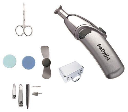 BaByliss Set de manichiură și pedichiură cu 10 accesorii în valiză elegantă.