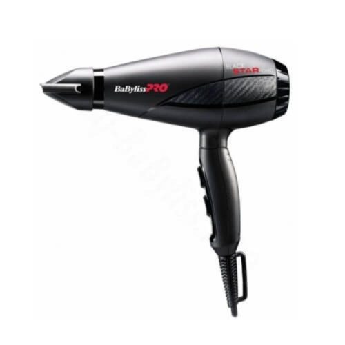 BaByliss Pro Black Star - Uscător de păr profesional 2200W pentru o coafare rapidă și elegantă.