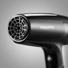 BaByliss PRO Falco uscător de păr 2000W, negru-argintiu, putere și eleganță.