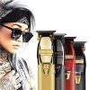 Tăietor contur fără fir BaByliss PRO SkeletonFX, gri metalic elegant.