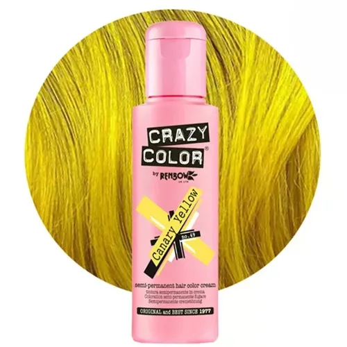 Crazy Color nuanță de păr 100ml Nr.49 - Galben Canar.
