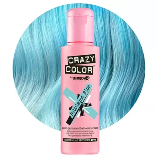 Crazy Color vopsea pentru păr 100ml Nr.63 - Albastru Gumă de Mestecat