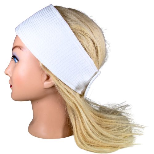 Bandă de cap din bumbac cu velcro, design lănci elegant.