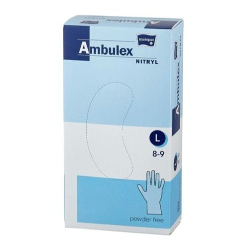 Mănuși de examinare Ambulex Nitryl fără pudră - 100 buc - L