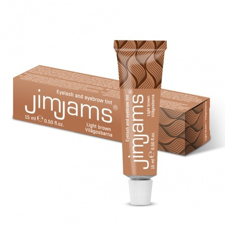 JimJams vopsea pentru gene și sprâncene CASTAN DESCHIS 15ml