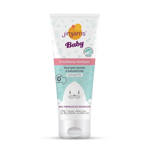 JimJams Baby Pudră lichidă pentru bebeluși 100ml - Ușor de aplicat, confortabil pentru pielea delicată.