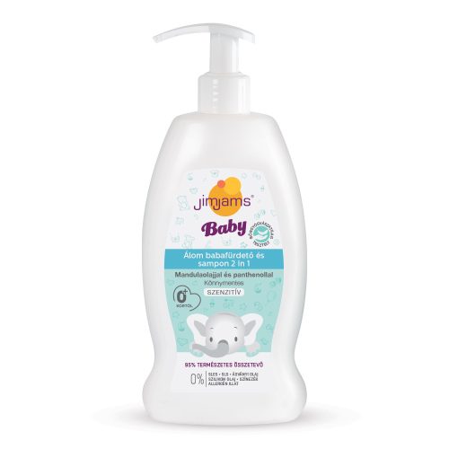 JimJams Baby Spumă pentru baie și șampon 2în1 400ml pentru o îngrijire delicată.