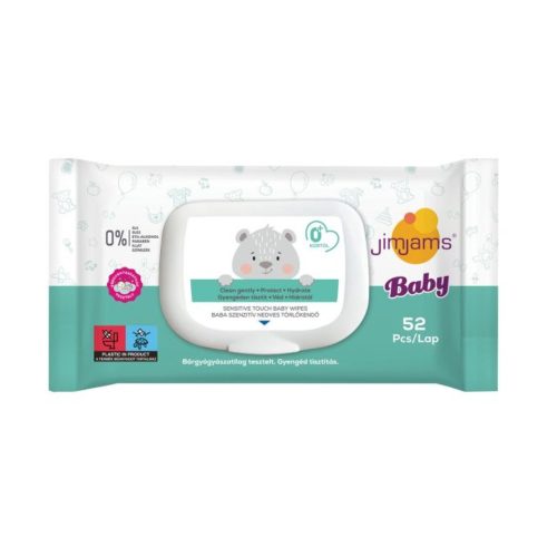 JimJams Baby șervețele umede pentru funduleț - fără parfum 52 buc.
