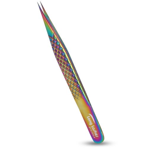 Cumpără Long Lashes Pensetă pentru gene drepte - multicolor, 12cm, pentru gene perfecte!
