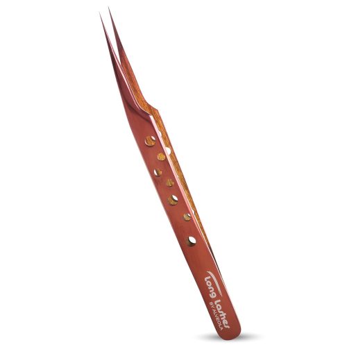 Pensetă izolatoare Long Lashes Pro - Bronz pentru gene lungi și voluminoase.