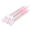 Pieptăn pentru gene Long Lashes, suport din plastic - roz