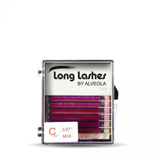 Long Lashes Gene Mix Culoare pentru Gene - LILA 0,07-9-11mm, Eleganță și stil pentru privire!