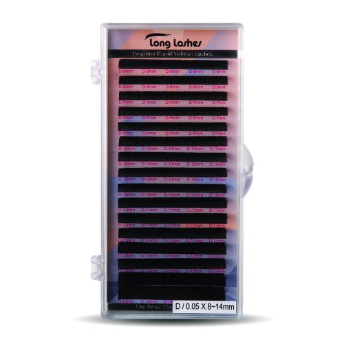 Long Lashes Premium - Gene de volum rapid pentru gene 7-13mm D/0,05