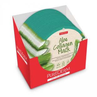   Masca PureDerm cu Aloe Vera, set de 24 bucăți pentru îngrijirea pielii.