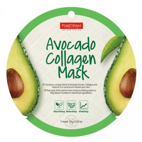 Masca cu avocado PureDerm pentru o piele strălucitoare și hidratată