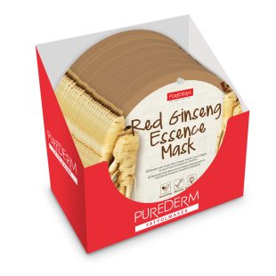   Masca PureDerm cu Ginseng, 24 buc/cutie - Răsfăț revitalizant pentru ten.
