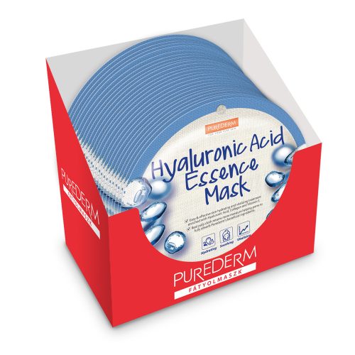 Masca cu Acid Hialuronic PureDerm - 24 buc/cadou pentru o hidratare intensă.
