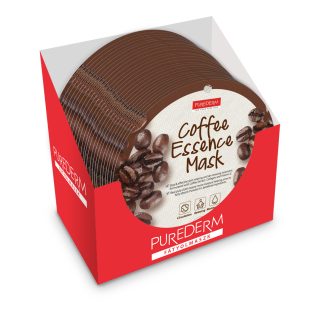   PureDerm Mască cu cafea Circle, 24 buc/cutie pentru o piele radiantă.