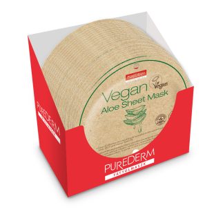   PureDerm Masc Vegan cu Aloe Vera 3 în 1, set 24 buc. - îngrijire eficient a pielii.