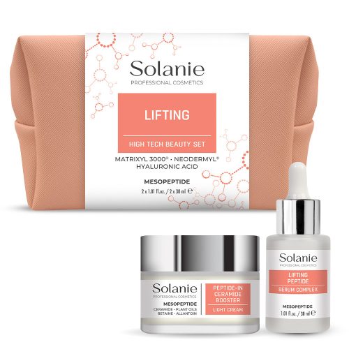 Set de frumusețe high-tech cu 3 peptide Solanie pentru lifting.