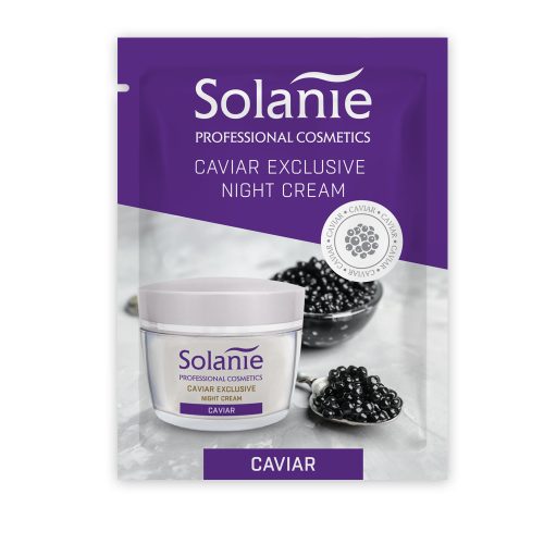 Crema de noapte exclusivă cu caviar Solanie, 3ml - hidratare premium pentru pielea ta.