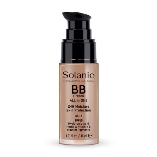 Crema BB Solanie cu acid hialuronic și protecție solară SPF15 - nuanță închisă 30ml