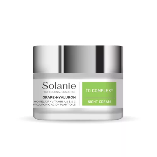 Solanie Crème de noapte cu complex TO de acid hialuronic și struguri 50 ml