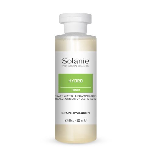 Tonicul hidratant cu hialuron și struguri Solanie - 200 ml, pentru o hidratare optimă.