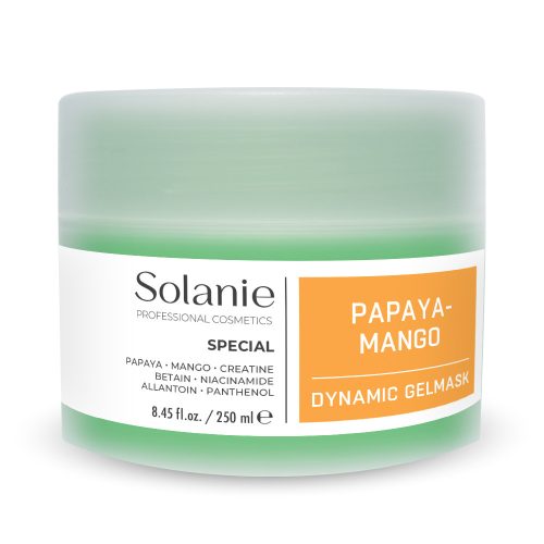 Masca gel energizant cu Papaya-Mango Solanie 250ml - revitalizare pentru ten.