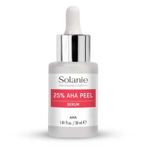 Serum Solanie AHA peel 25, 30 ml – Exfolierează delicat pentru o piele radiantă.