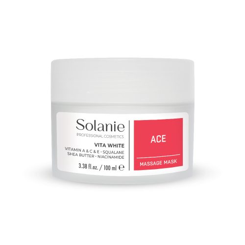 Masca de masaj Solanie Vita White ACE 100 ml - strălucire și hidratare pentru ten.