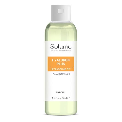 Gel ultrasonic Solanie Hialuron Plus 250ml pentru o hidratare profundă și revitalizare.