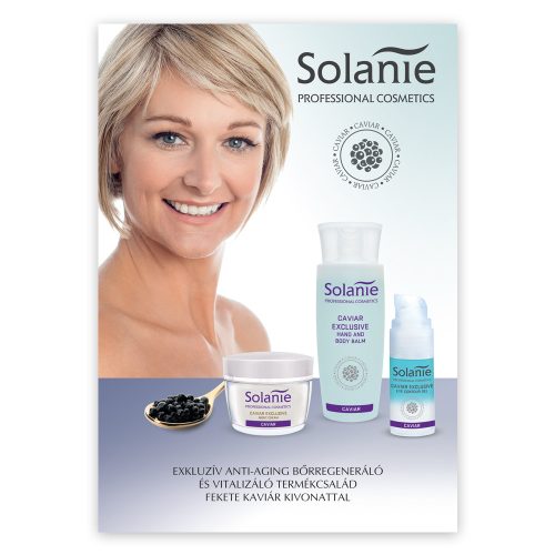 Placă publicitară Solanie cu caviar delicios și rafinat