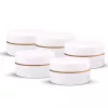 Vase cu capac alb cu dungi aurii 5ml, set de 10 bucăți.
