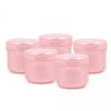Borcan roz cu capac roz 10 ml, set de 5 bucăți.