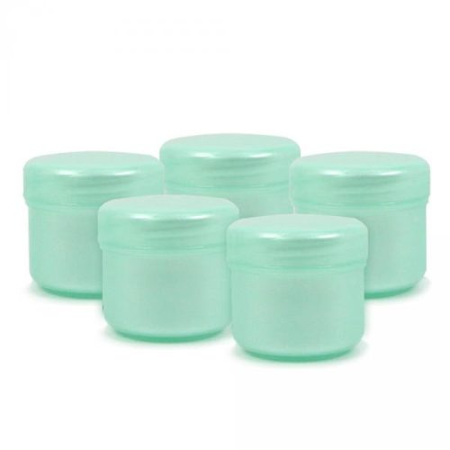 Set de 5 borcane verzi de 10 ml fiecare.