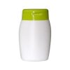 Flacon alb cu capac verde 100ml - ideal pentru parfumuri sau cosmetice.