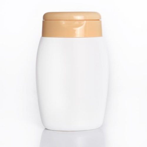 Flacon alb cu capac piersici 100ml - stil și eleganță în fiecare picătură.