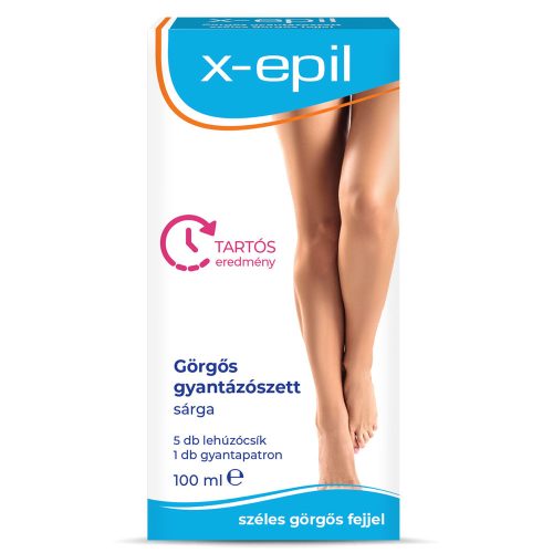 X-Epil Set de epilare cu roller galben pentru o piele catifelată.
