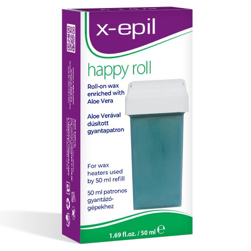 X-Epil Happy Roll Cartuș de ceară 50 ml - Aloe pentru o piele catifelată.