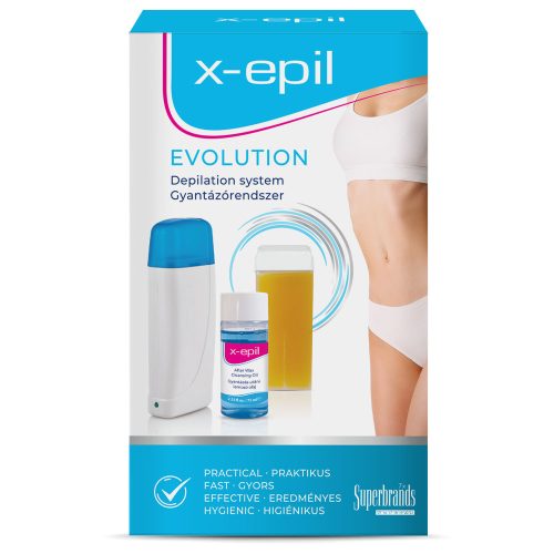 X-Epil Evolution set de epilare cu ceară pentru o pielă fină și catifelată.
