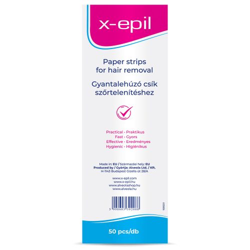X-Epil Benzi depilatoare 50 bucati - pentru o piele catifelata, fara iritatii.