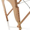 Masă de masaj pliabilă albă Master Wood - confort și eleganță pentru relaxare.