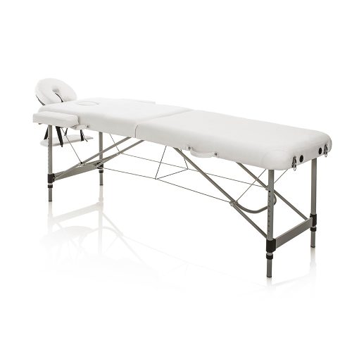 Master Masaj Alb cu structură din Aluminiu - confort și calitate pentru fiecare tratament.