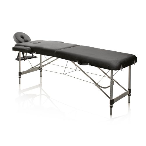 Master Pat masaj din aluminiu, negru - confort și eleganță în fiecare sesiune.