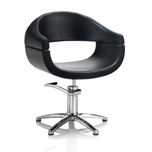 Scaun de coafură Hair Queen, negru - cu bază în formă de stea