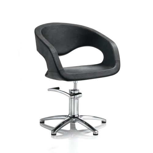 Scaun de coafură Hair Wave negru - cu bază în formă de stea