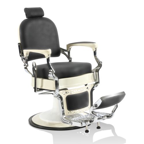 Scaun barber Hair Mustang negru - Eleganță și confort pentru stilizarea perfectă.